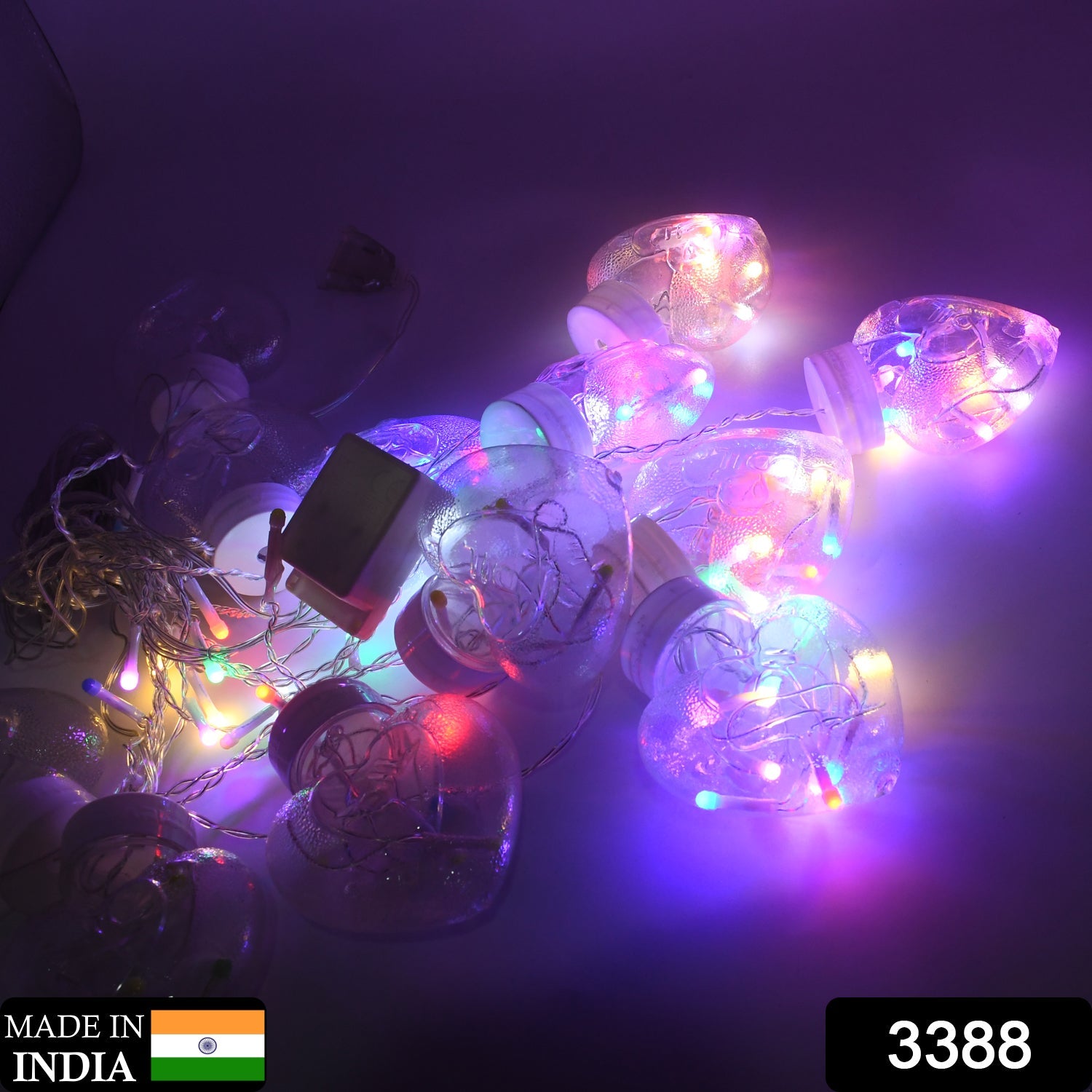 3388 8 Feet 12 Wish Heart Ball String LED Lights With Color Box for Home Decoration, Diwali & Wedding LED Christmas Light Indoor and Outdoor Light ,Festival Decoration (Wishing Ball Multicolor) 3388 8 Feet 12 Wish Heart Ball String LED Lights With Color Box for Home Decoration, Diwali & Wedding LED Christmas Light Indoor and Outdoor Light ,Festival Decoration (Wishing Ball Multicolor)
